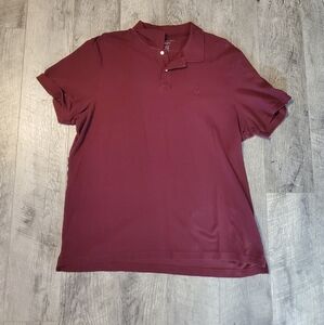 American Eagle Maroon Polo Xxl